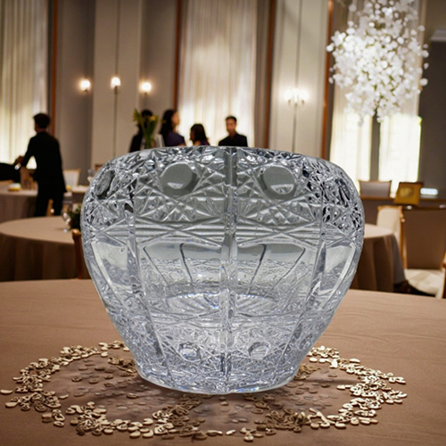 engraved crystal vase 44