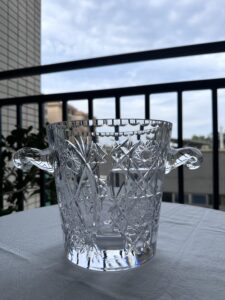 bohemian crystal ice bucket