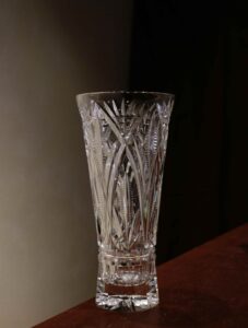 24 lead bohemian crystal vase | hand cut boho vintage decor vase (复制)