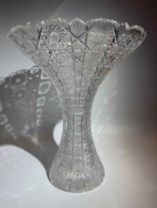 24 lead bohemian crystal vase | hand cut boho vintage decor vase (复制)