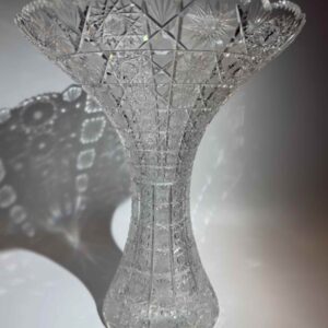 24 lead bohemian crystal vase | hand cut boho vintage decor vase (复制)