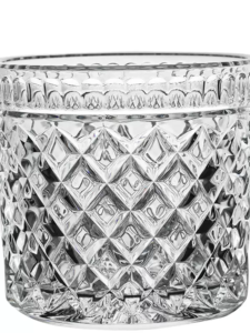 24% lead crystal star diamond hand cut ice bucket | bohemian vintage bar chiller (复制)